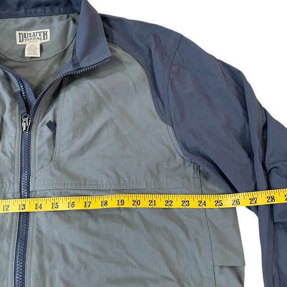 Duluth Trading Dry on the Fly Cargo Jacket Men's Size XL Gray Green Nylon - Picture 3 of 5
